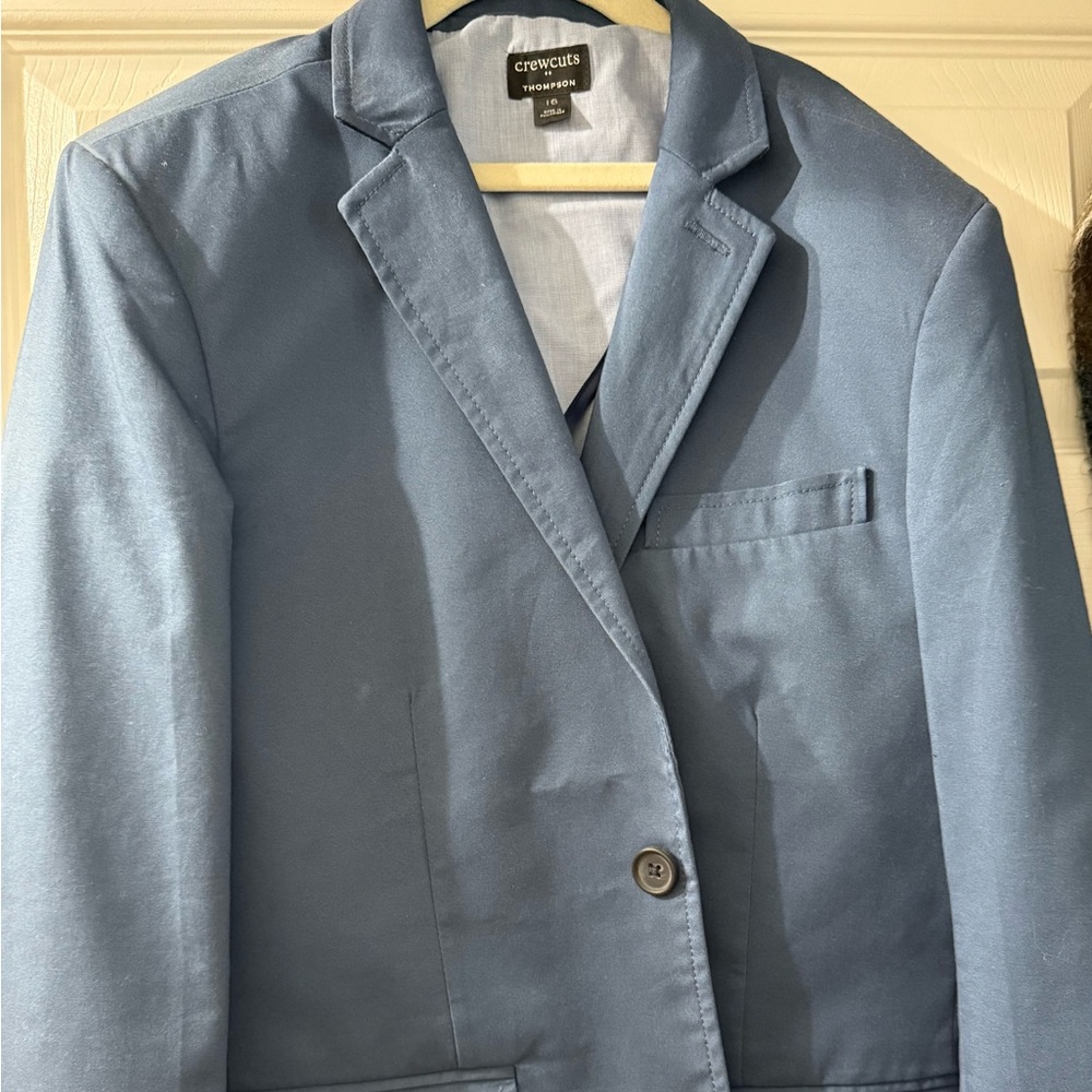 JCREW Factory Crewcuts Boys' Sky Blue Single-Breasted Blazer